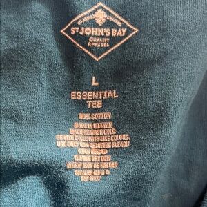 St. John's Bay Dark Teal Essential Tee